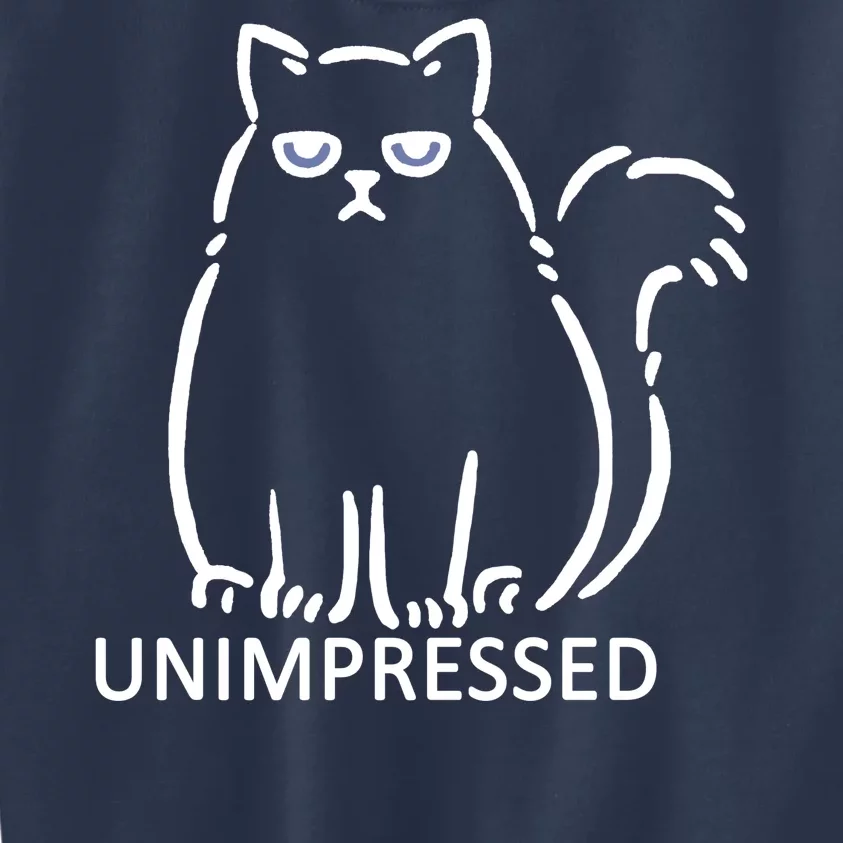 Unimpressed Funny Angry Cat Kids Sweatshirt