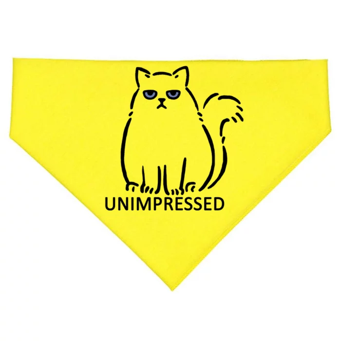 Unimpressed Funny Angry Cat USA-Made Doggie Bandana