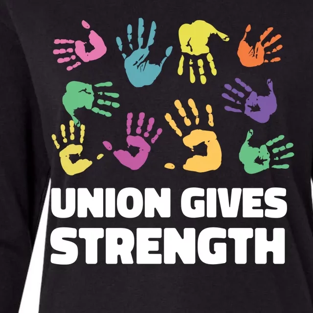 Union Gives Strength Womens Cotton Relaxed Long Sleeve T-Shirt