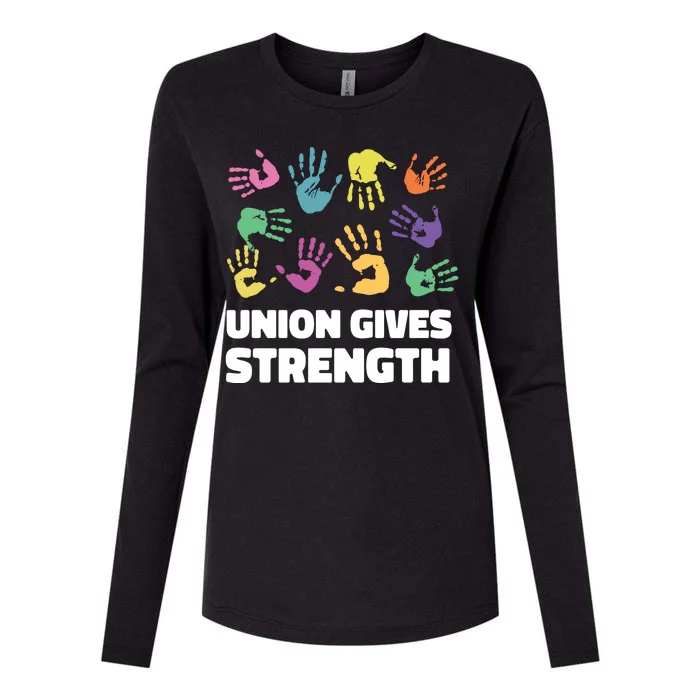 Union Gives Strength Womens Cotton Relaxed Long Sleeve T-Shirt