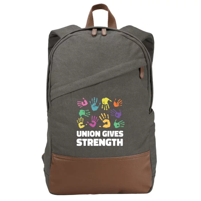 Union Gives Strength Cotton Canvas Backpack