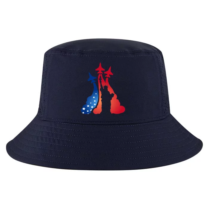 United States Air Force Jets Statue Of Liberty Cool Comfort Performance Bucket Hat