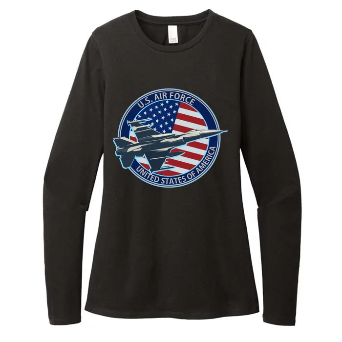 United States Air Force Logo Womens CVC Long Sleeve Shirt