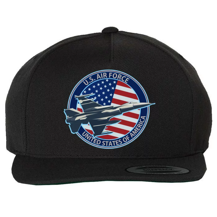 United States Air Force Logo Wool Snapback Cap