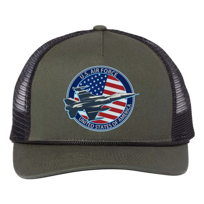 United States Air Force Logo Retro Rope Trucker Hat Cap