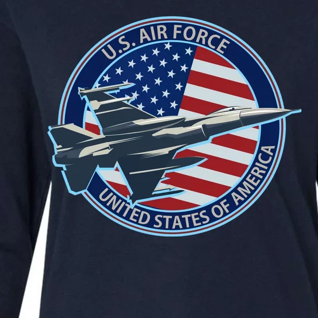 United States Air Force Logo Womens Cotton Relaxed Long Sleeve T-Shirt