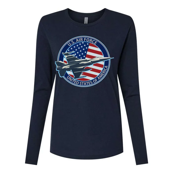 United States Air Force Logo Womens Cotton Relaxed Long Sleeve T-Shirt