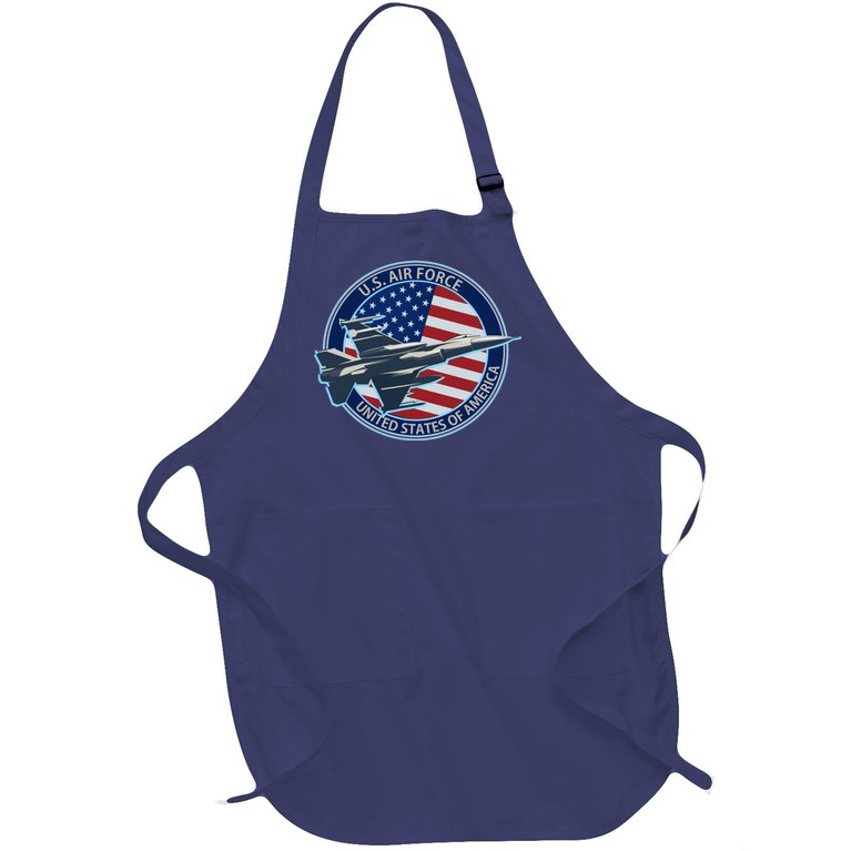 United States Air Force Logo Full-Length Apron With Pockets