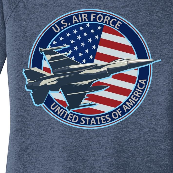 United States Air Force Logo Women’s Perfect Tri Tunic Long Sleeve Shirt