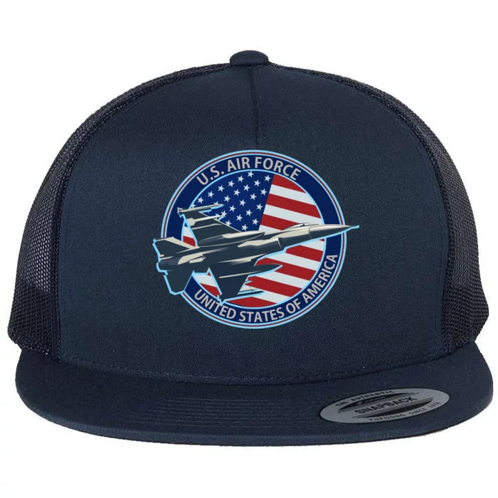 United States Air Force Logo Flat Bill Trucker Hat