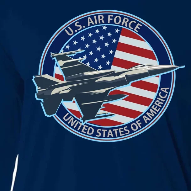 United States Air Force Logo Cooling Performance Long Sleeve Crew