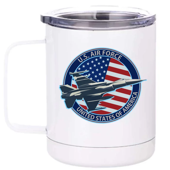 United States Air Force Logo Front & Back 12oz Stainless Steel Tumbler Cup