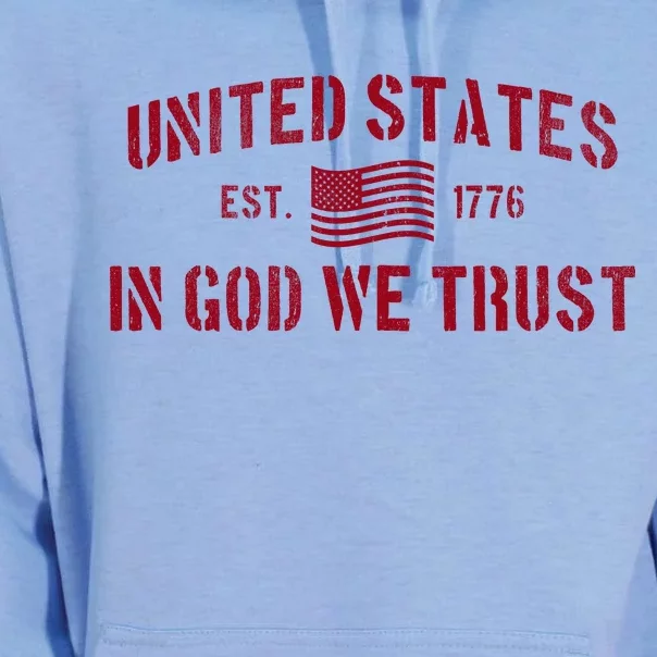 United States Est. 1776 In God We Trust Unisex Surf Hoodie