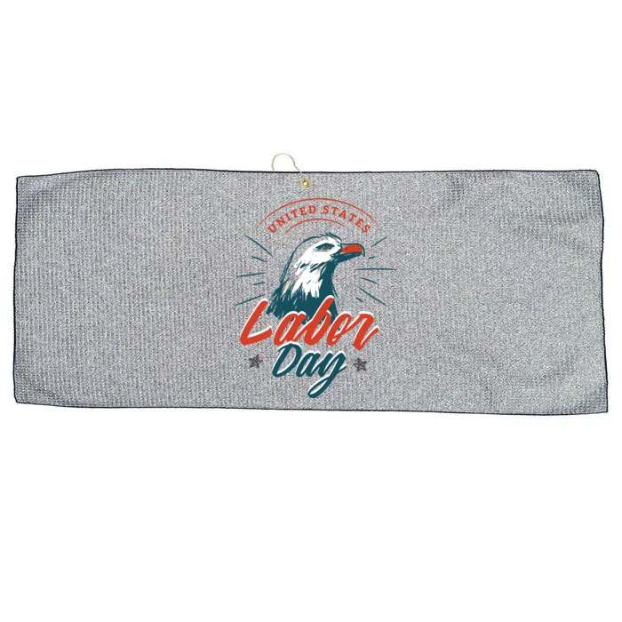 United States Labor Day Eagle Large Microfiber Waffle Golf Towel