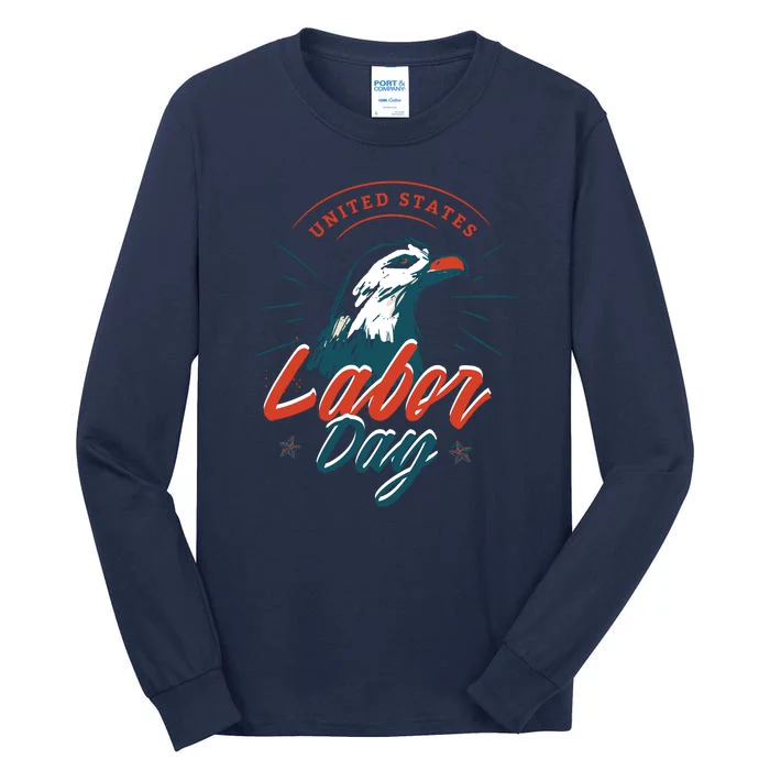 United States Labor Day Eagle Tall Long Sleeve T-Shirt