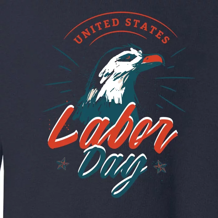 United States Labor Day Eagle Toddler Sweatshirt