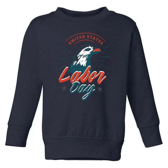 United States Labor Day Eagle Toddler Sweatshirt