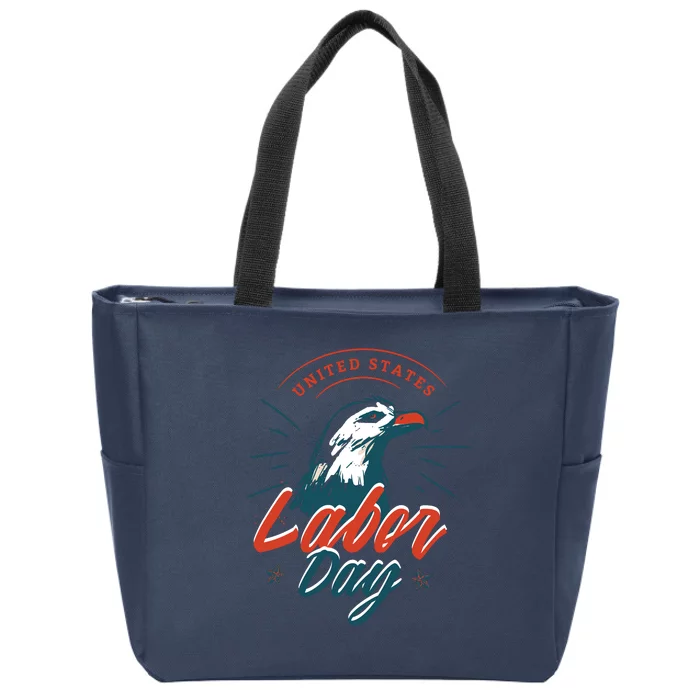 United States Labor Day Eagle Zip Tote Bag