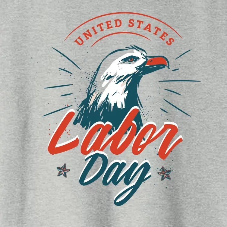 United States Labor Day Eagle Women's Crop Top Tee