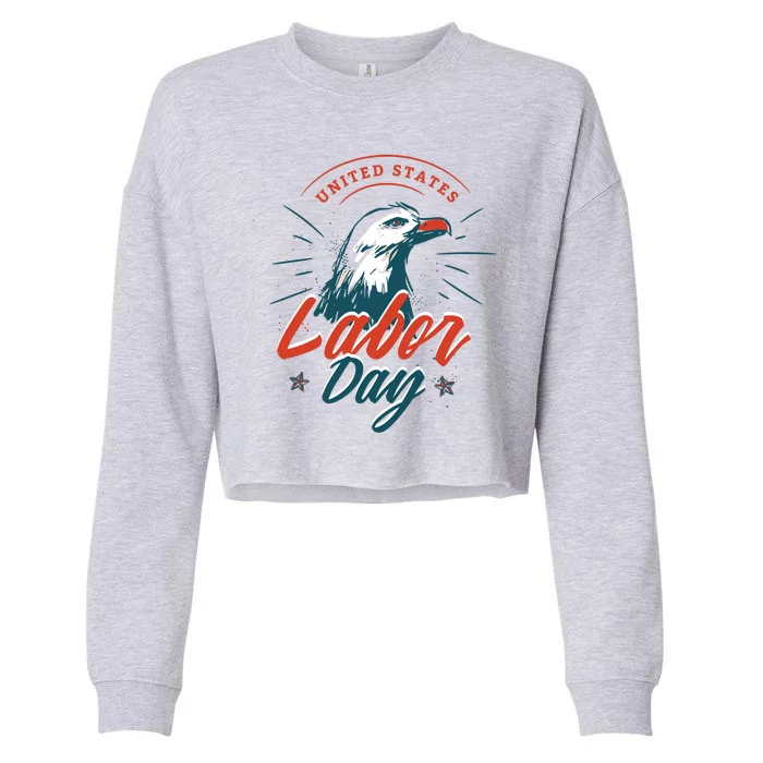 United States Labor Day Eagle Cropped Pullover Crew