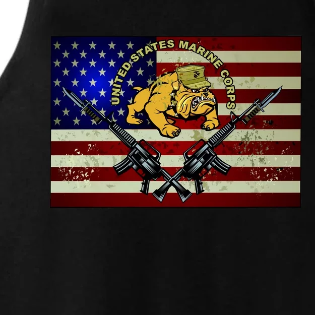 United States Marine Corps Bulldog Ladies Tri-Blend Wicking Tank