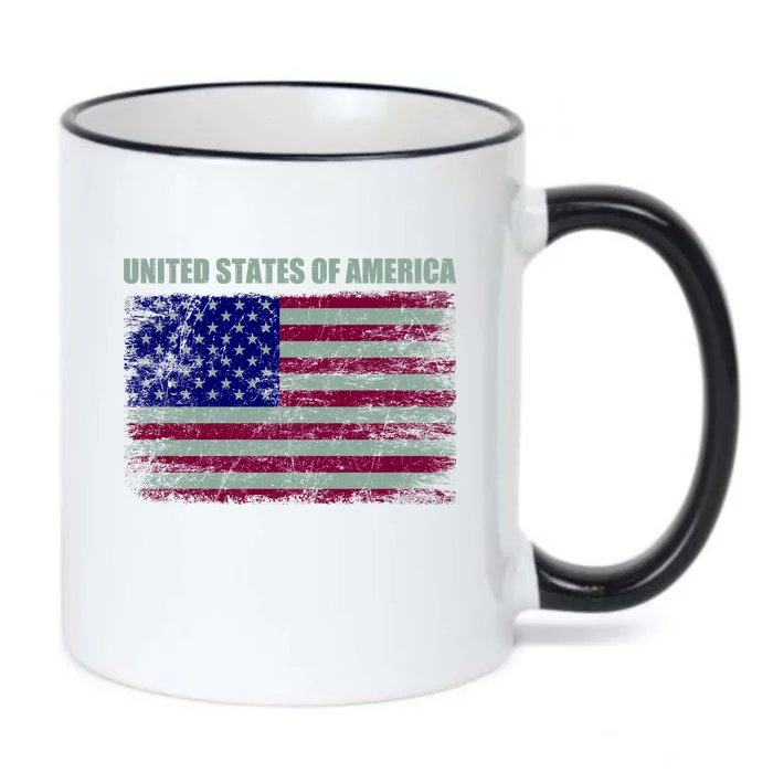 United States Of America Black Color Changing Mug