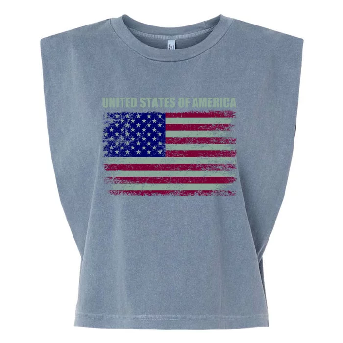 United States Of America Garment-Dyed Women's Muscle Tee