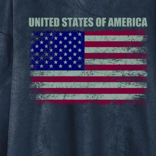 United States Of America Hooded Wearable Blanket