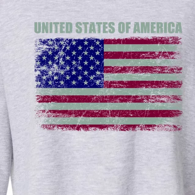 United States Of America Cropped Pullover Crew