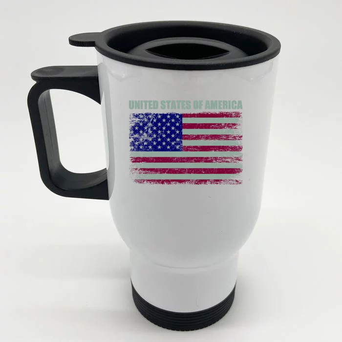 United States Of America Front & Back Stainless Steel Travel Mug