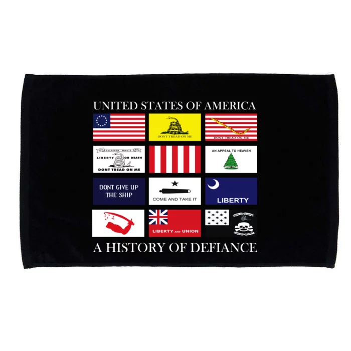 United States Of America A History Of Defiance Microfiber Hand Towel