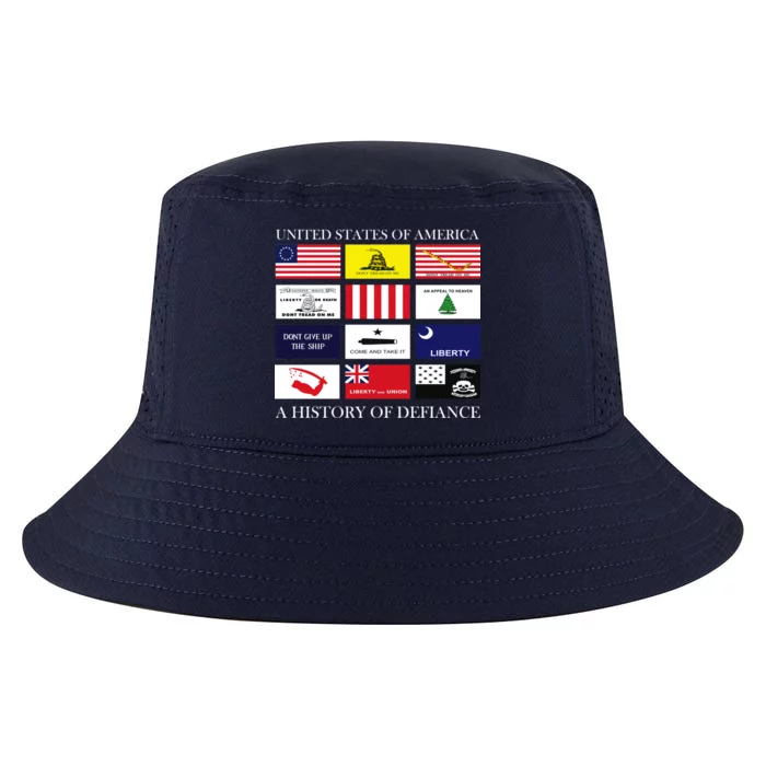 United States Of America A History Of Defiance Cool Comfort Performance Bucket Hat