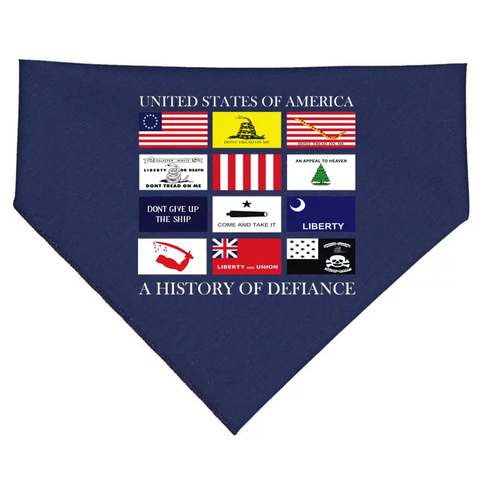 United States Of America A History Of Defiance USA-Made Doggie Bandana