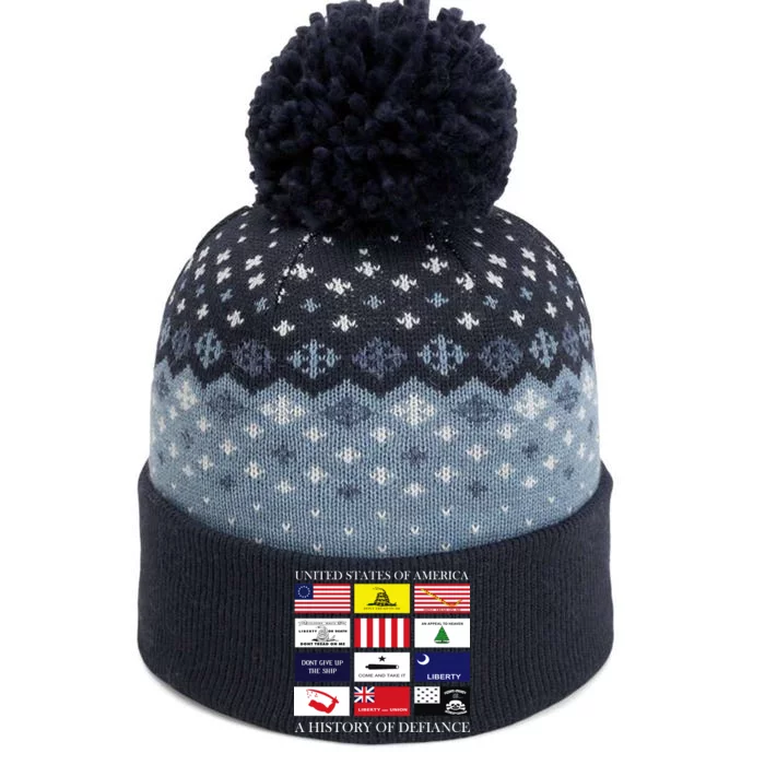 United States Of America A History Of Defiance The Baniff Cuffed Pom Beanie