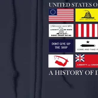 United States Of America A History Of Defiance Full Zip Hoodie