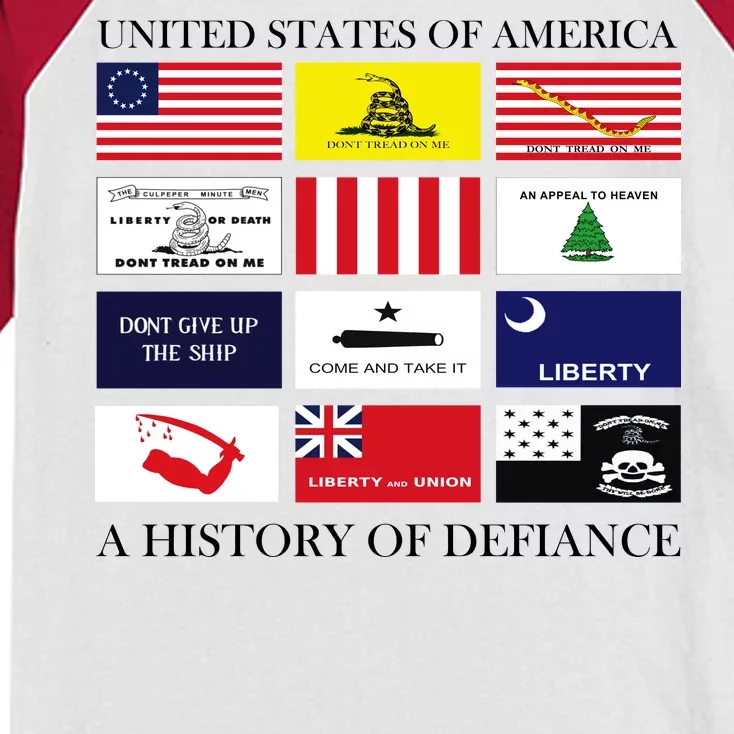 United States Of America A History Of Defiance Kids Colorblock Raglan Jersey