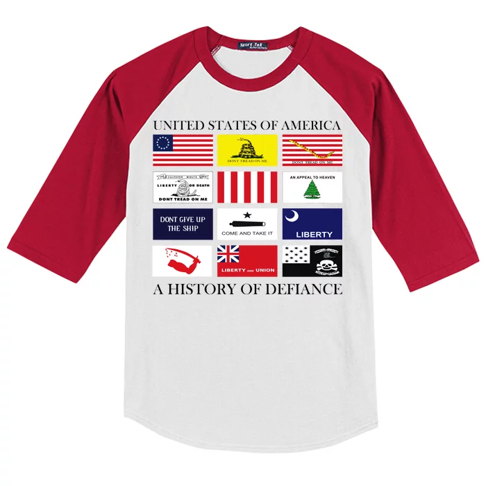 United States Of America A History Of Defiance Kids Colorblock Raglan Jersey