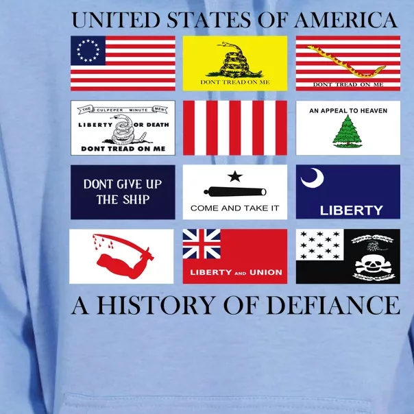 United States Of America A History Of Defiance Unisex Surf Hoodie