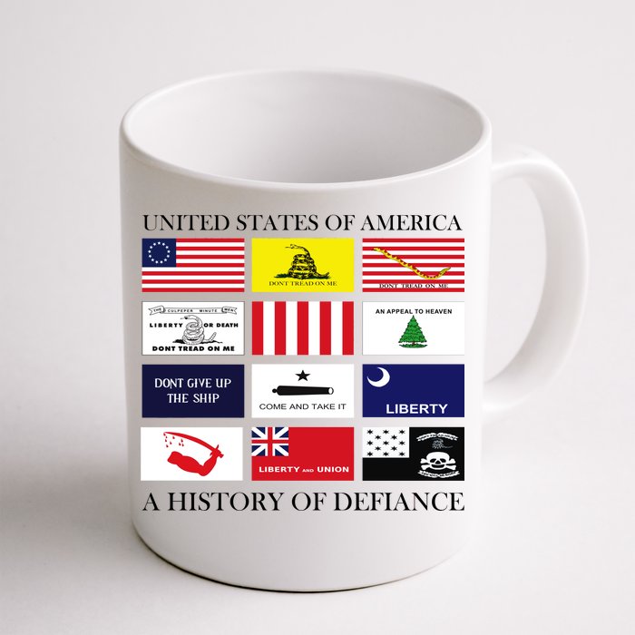 United States Of America A History Of Defiance Front & Back Coffee Mug