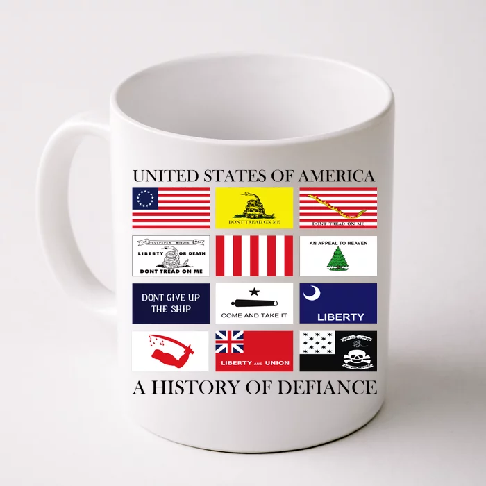 United States Of America A History Of Defiance Front & Back Coffee Mug