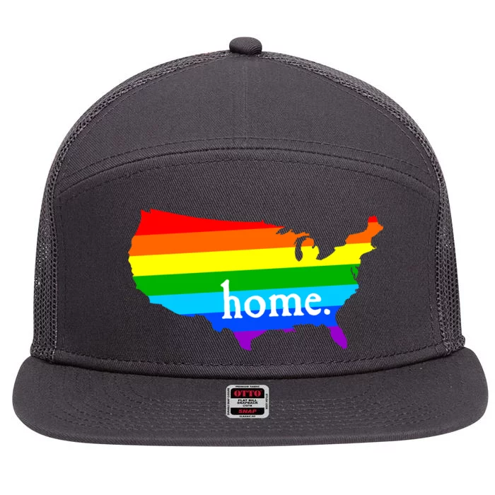 United States of America Home. Rainbow Pride 7 Panel Mesh Trucker Snapback Hat