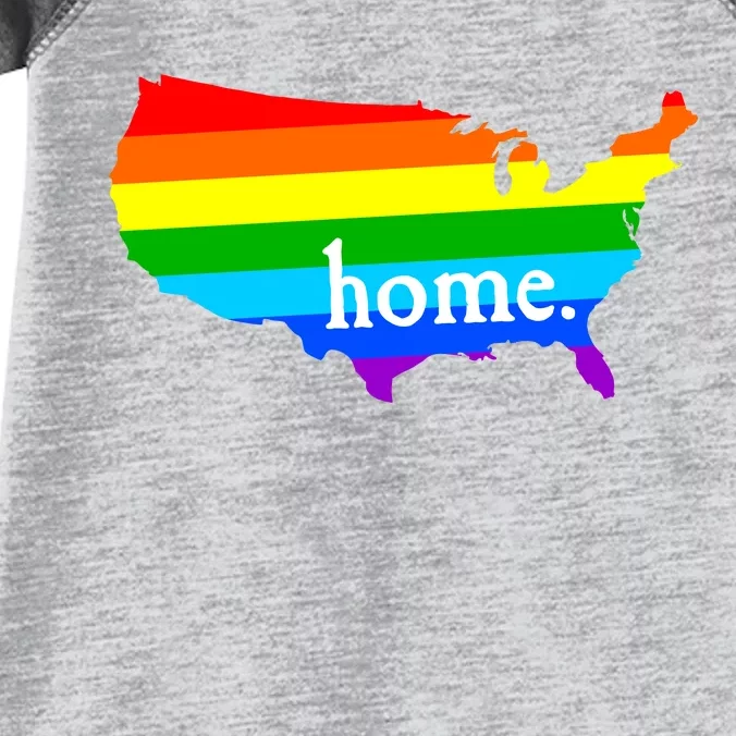 United States of America Home. Rainbow Pride Infant Baby Jersey Bodysuit