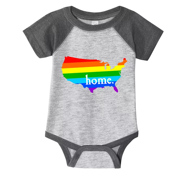 United States of America Home. Rainbow Pride Infant Baby Jersey Bodysuit