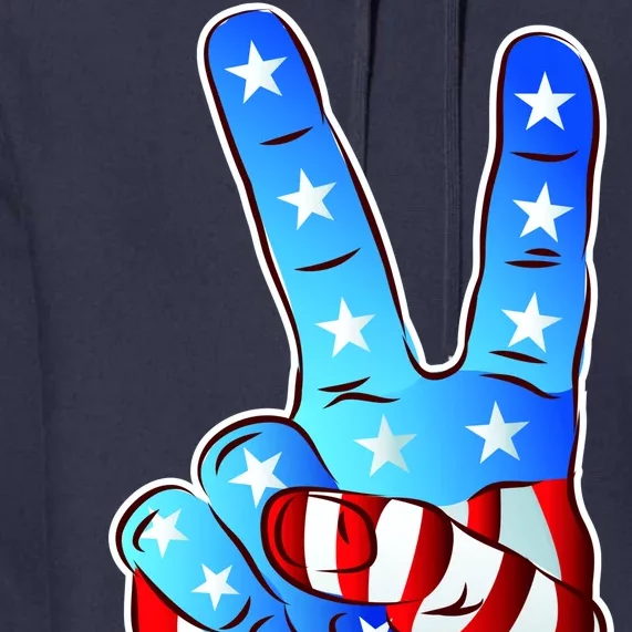 United States of America Peace Flag Stars Premium Hoodie