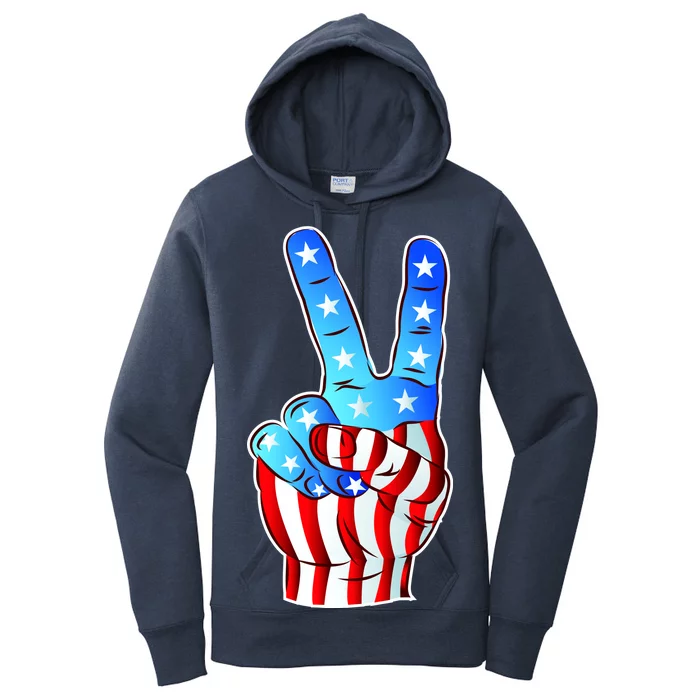 United States of America Peace Flag Stars Women's Pullover Hoodie