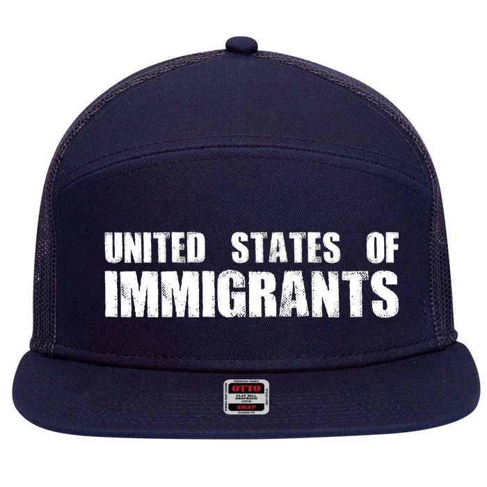 United States of Immigrants American Citizen 7 Panel Mesh Trucker Snapback Hat