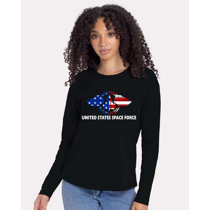 United States Space Force Womens Cotton Relaxed Long Sleeve T-Shirt