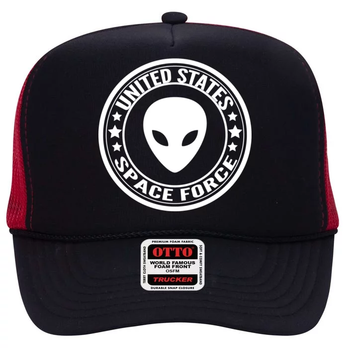 United States Space Force Alien High Crown Mesh Trucker Hat