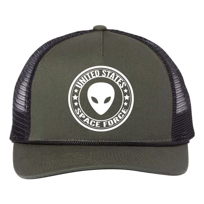 United States Space Force Alien Retro Rope Trucker Hat Cap