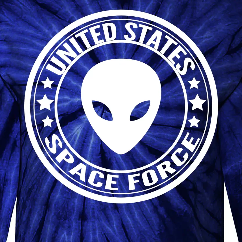 United States Space Force Alien Tie-Dye Long Sleeve Shirt